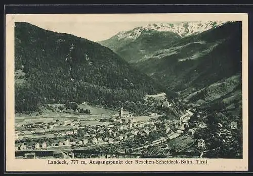 AK Landeck, Ausgangspunkt der Reschen-Scheideck-Bahn