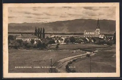 AK Weisskirchen /Steiermark, Teilansicht mit Kirche