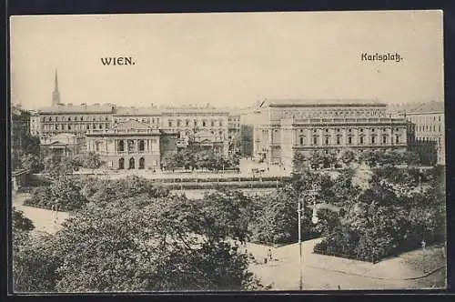 AK Wien, Blick über den Karlsplatz