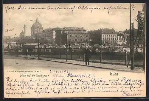 AK Wien, Blick auf die Karlskirche