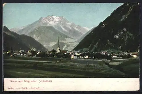 AK Mayrhofen /Zillerthal, Blick gegen die Berge