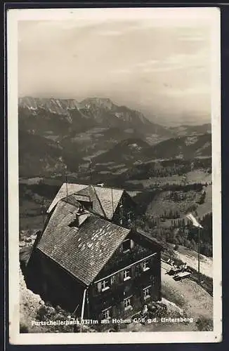 AK Purtschellerhaus am Hohen Göll, Blick g. d. Untersberg