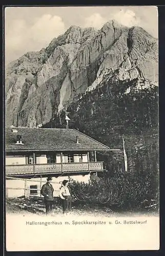 AK Hallerangerhaus, Blick auf Speckkarspitze und Gr. Bettelwurf