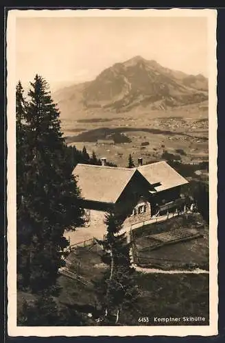 AK Kemptner Skihütte, Blick zum Grünten