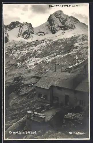 AK Knorrhütte, Blick zur Plattspitze