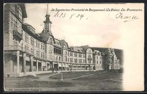 AK Borgoumont /La Gleize, Le Sanatorium Provinical, Les Promenoirs