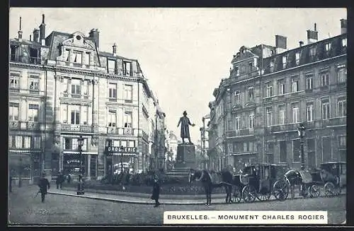 AK Bruxelles, Monument Charles Rogier