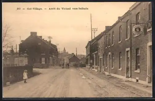 AK Goé-Village, Arret du Vicinal vers Dolhain