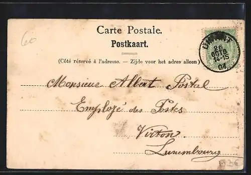 AK Houyet, Chateau d`Ardenne, Départ pour la Promenade