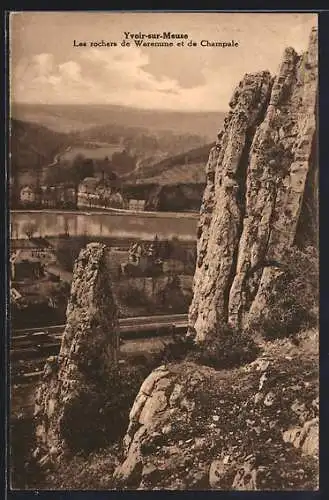 AK Yvoir-sur-Meuse, Les rochers de Waremme et de Champale