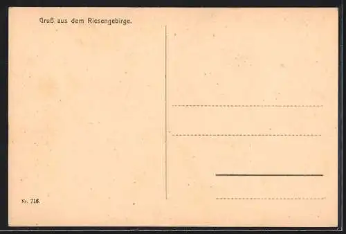 AK Schneegrubenbaude /Riesengebirge, Ansicht mit dem Hohen Rad