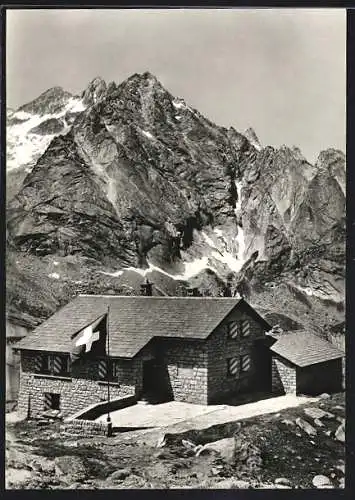 AK Albignahütte /Bergell, Ansicht im Bergidyll