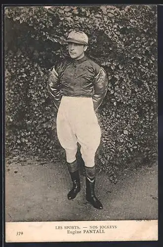 AK Jockey Eugéne Pantall in Reitkleidung