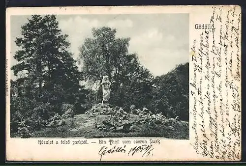 AK Gödöllö, Skulptur im oberen Park