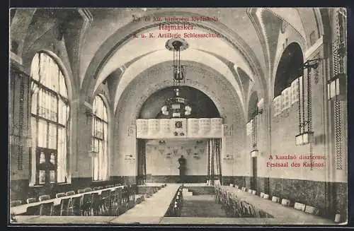 AK Hajmáskér, K. u. K. Artillerie-Schiessschule, Festsaal des Kasinos