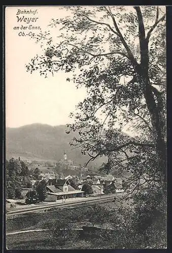 AK Weyer, Blick zum Bahnhof