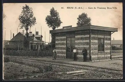 AK Brou /E.-&-L., Gare du Tramway Brou-Ville