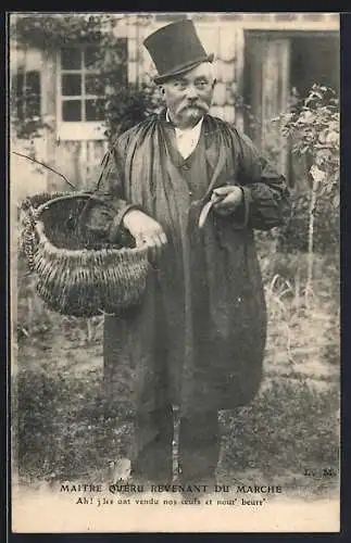 AK Maitre Quéru revenant du Marché, Pays de la Loire