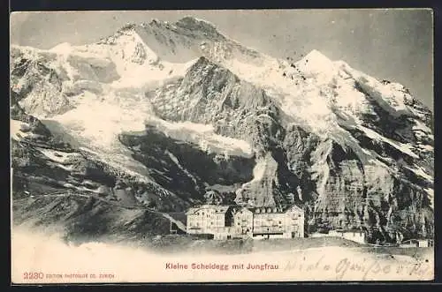 AK Kleine Scheidegg, Hotel mit Jungfrau