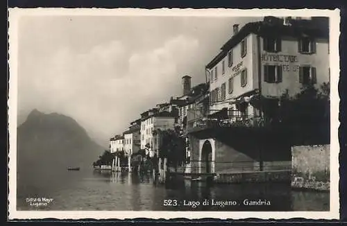 AK Gandria, Teilansicht mit Hotel Seehof am Lago di Lugano