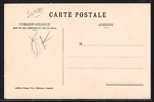 AK Geneve, le Rhône et le quai de la poste