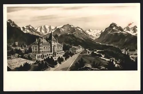 AK Pontresina, Blick auf das Palace Hotel