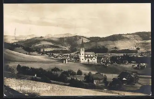 AK Haslen / Appenzell, Panoramablick auf den Ort