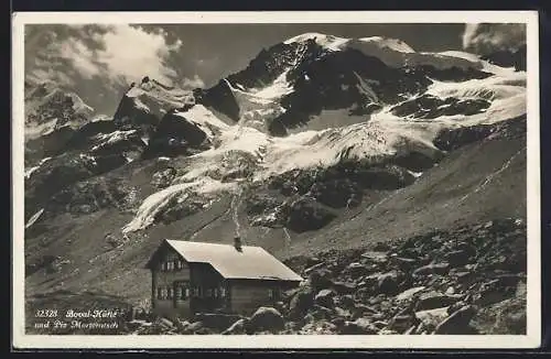 AK Boval-Hütte, Totale mit Piz Morteratsch