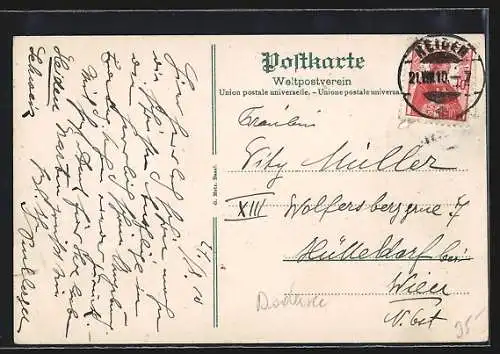AK Heiden, Totalansicht mit den Orten und Bergen der Umgebung, Dampfer
