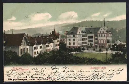 AK Schaffhausen, Blick auf die Kantonsschule