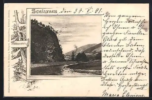 AK Schiltach, Panorama mit Hohenstein