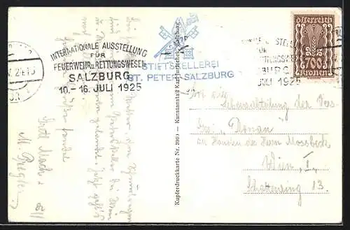 AK Salzburg, Gasthaus Stiftskeller St. Peter, Innenansicht