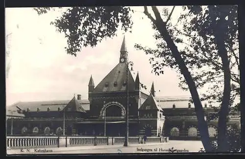 AK Kobenhavn, Indgangen til Hovedbanegaarden, Bahnhof