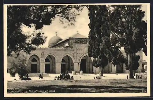 AK Jerusalem, Moschee El Aksa auf dem Tempelplatz