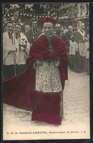 AK Le Cardinal Amette, Archevêque de Paris