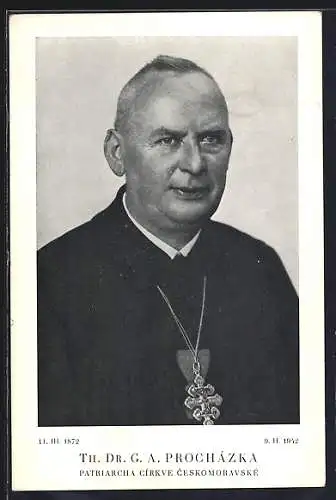 AK Th. Dr. G. A. Procházka, Patriarcha Cìrkve Ceskomoravské