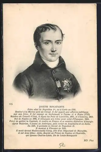 AK Portrait Joseph Bonaparte