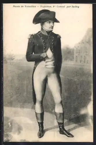 AK Napoleon in Uniform in einem Garte