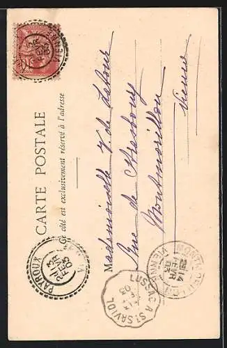 AK Napoleon, a Sainte-Hélène, Kind als Napoleon mit Fernglas