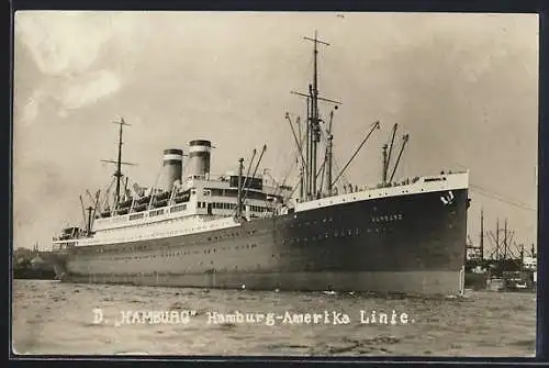 AK Passagierschiff Hamburg der Hamburg-Amerika Linie