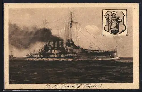 AK S.M. Linienschiff Helgoland auf See