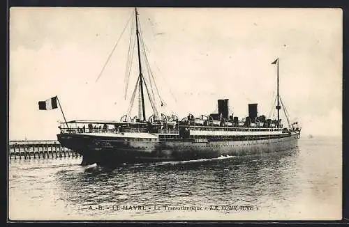 AK Le Havre, Passagierschiff La Touraine an der Seebrücke