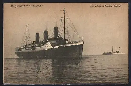 AK Paquebot Lutetia, Cie. Sud-Atlantique, Passagierschiff