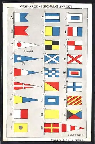 AK Signalflaggen der österr. Marine