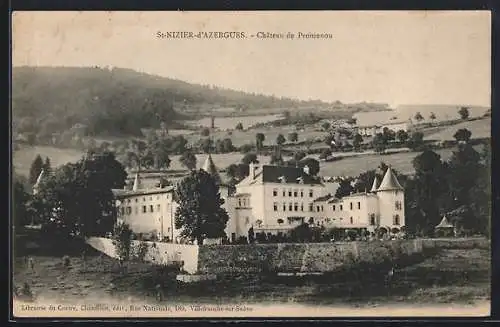 AK Saint-Nizier-d`Azergues, Château de Promenoü et paysage environnant