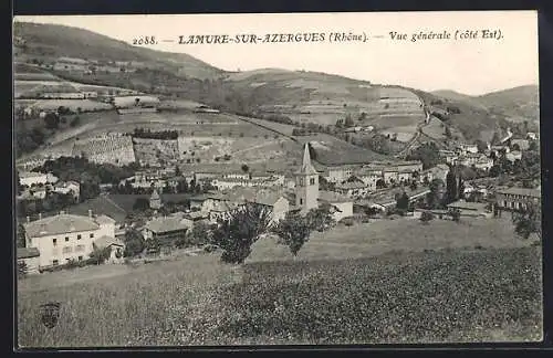 AK Lamure-sur-Azergues, Vue générale (côté Est)