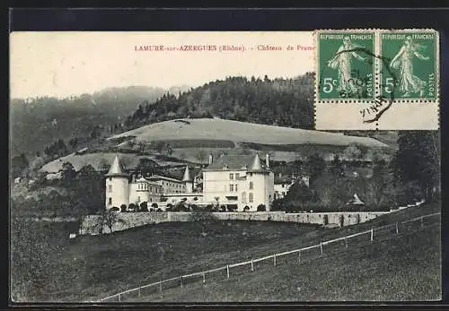 AK Lamure-sur-Azergues, Château de Pramenoux dans la campagne environnante