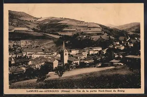 AK Lamure-sur-Azergues, Vue de la partie Nord-Ouest du Bourg