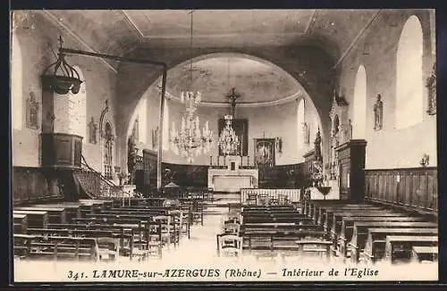 AK Lamure-sur-Azergues, Intérieur de l`Église