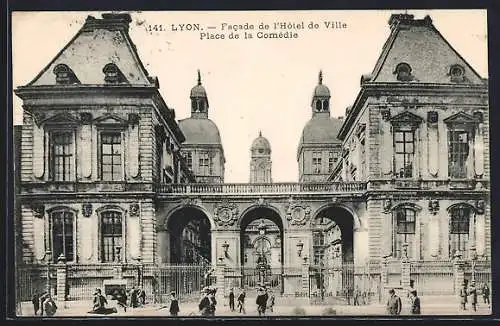 AK Lyon, Facade de l`Hôtel de Ville, Place de la Comédie